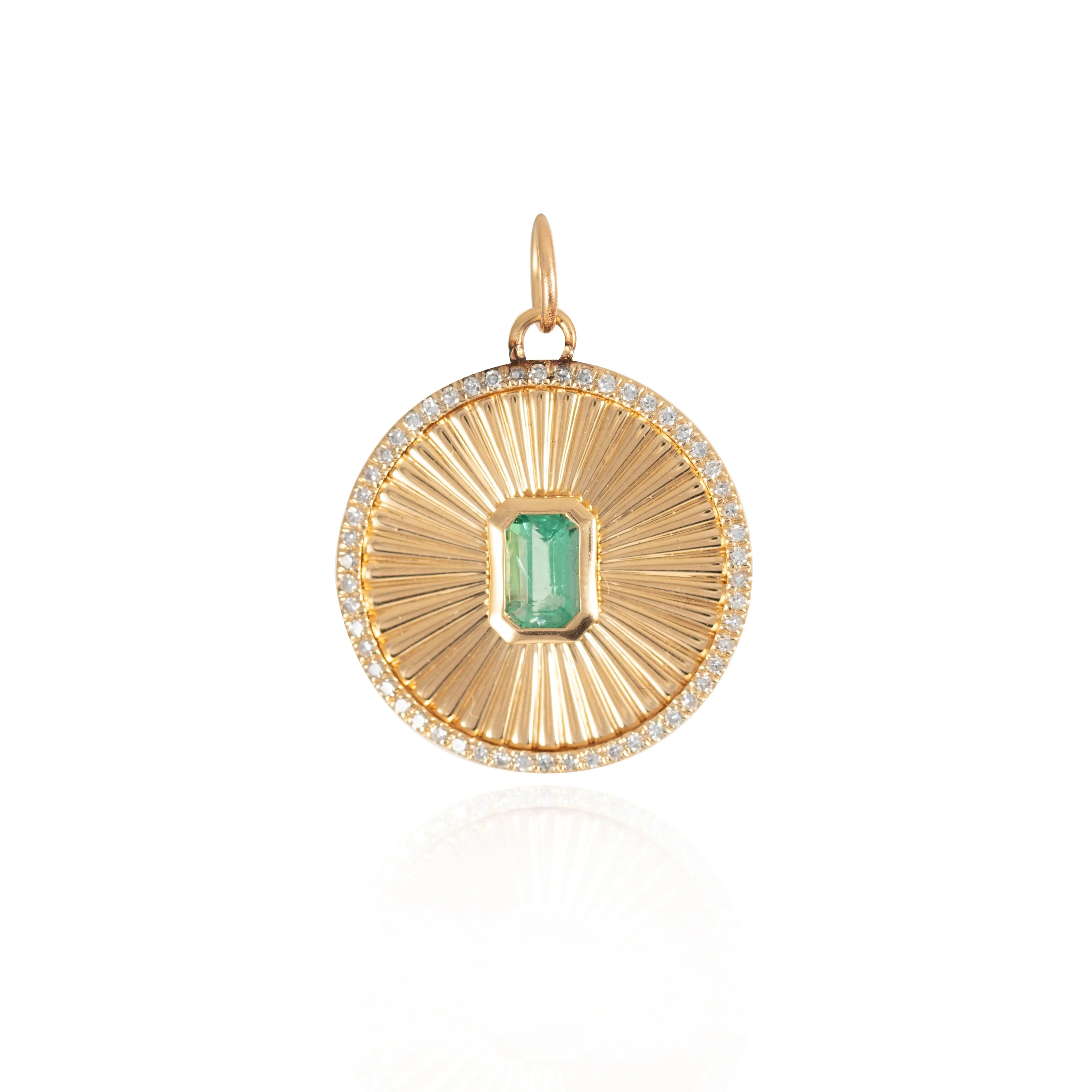 Emerald Disk Charm