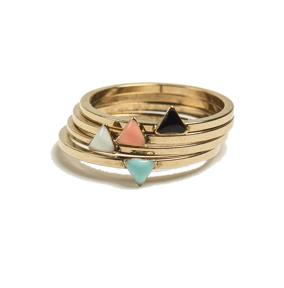 Enamel Triangle Stacking Ring