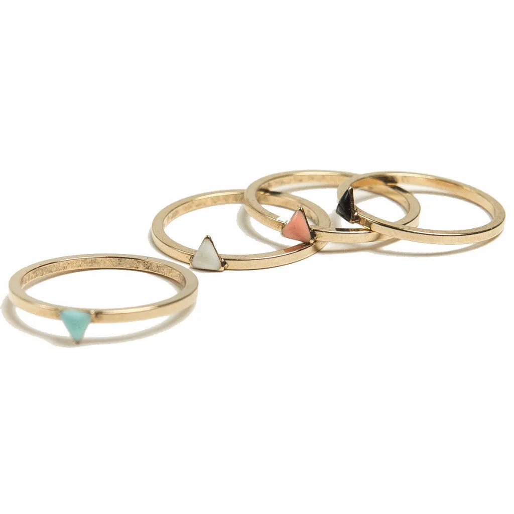 Enamel Triangle Stacking Ring