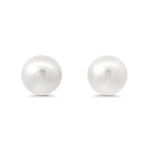 Estate 14k White Gold Pearl Stud Earrings