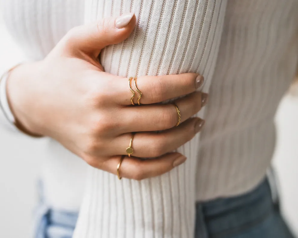 Etched Stacking Ring