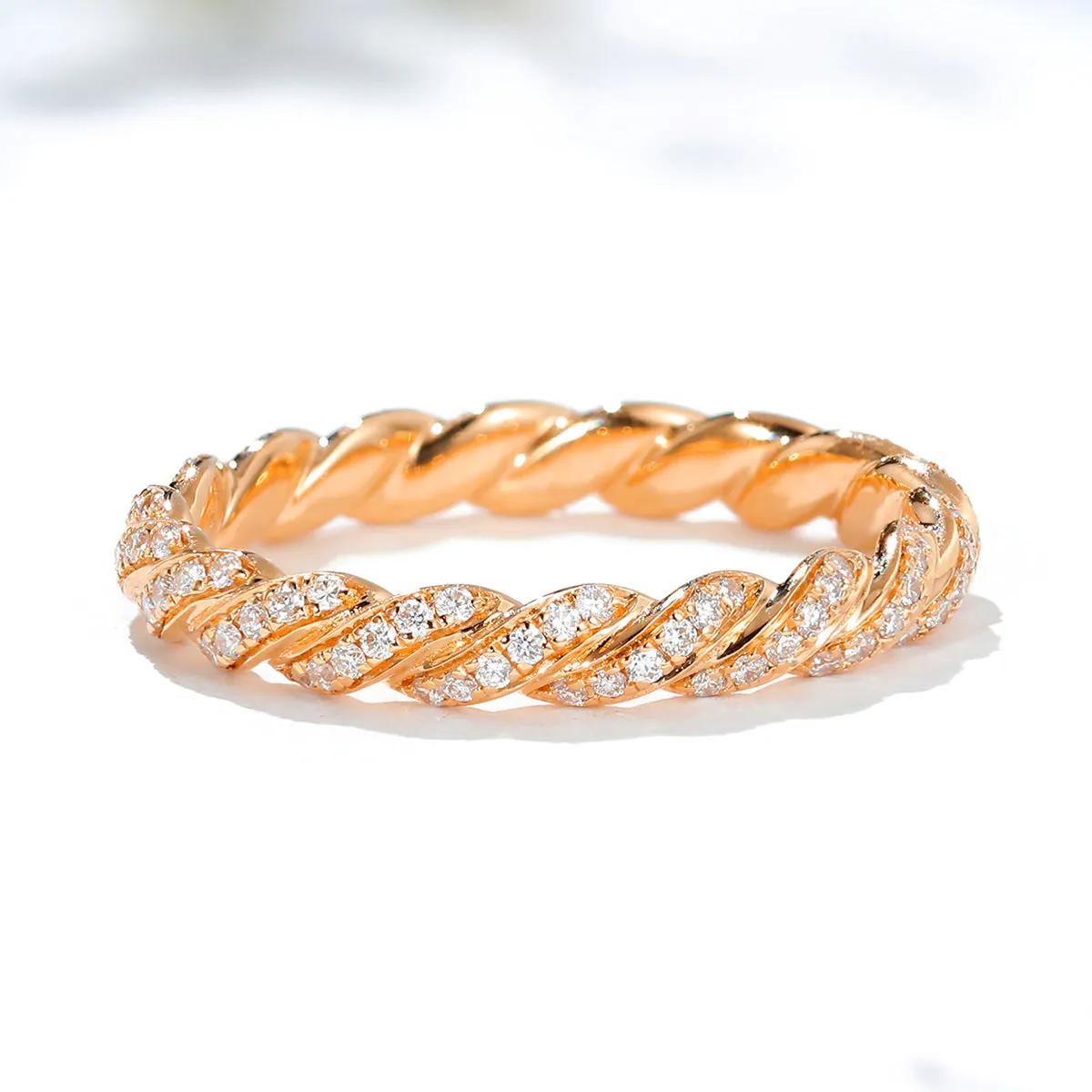 Eternity Twist Diamond Wedding Ring