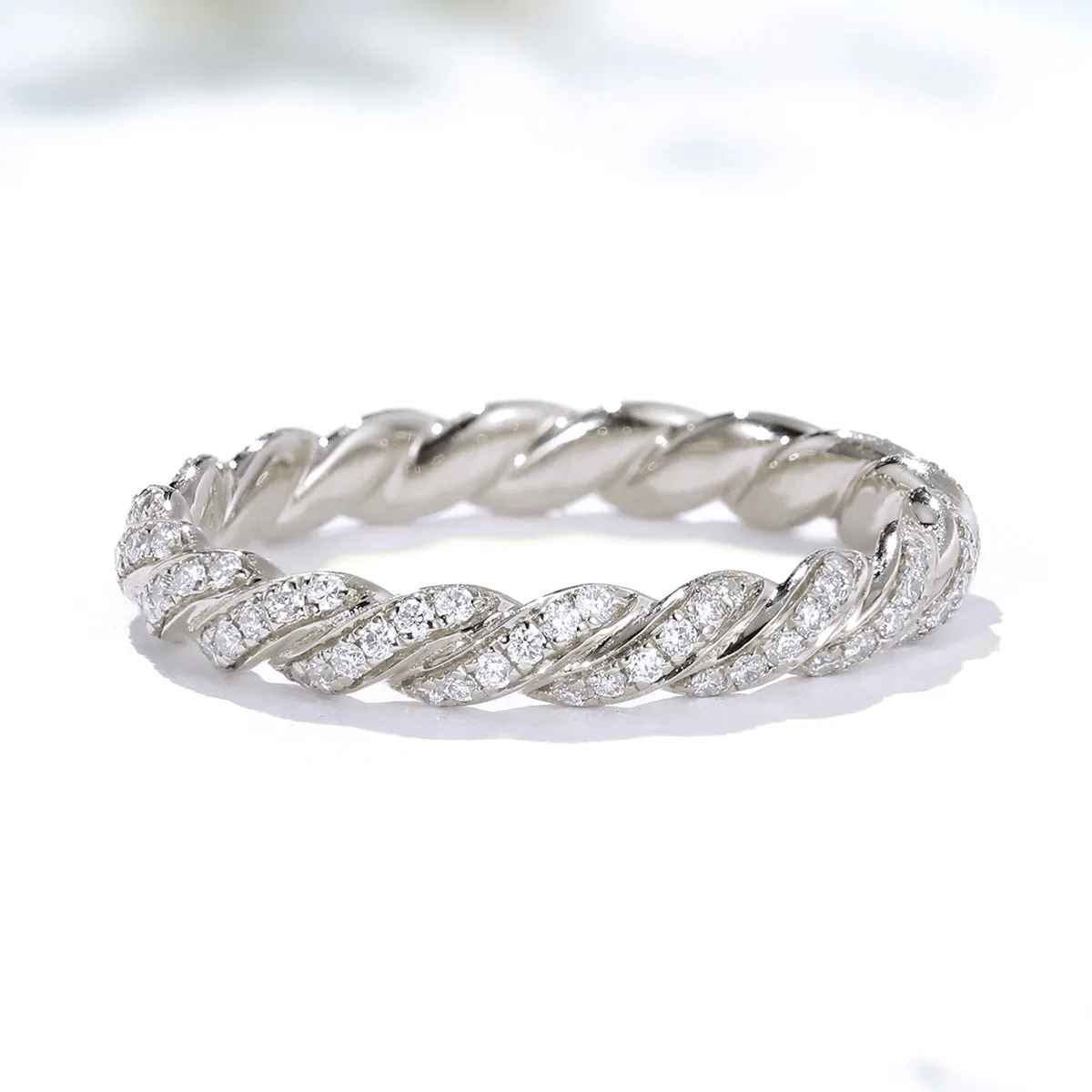 Eternity Twist Diamond Wedding Ring