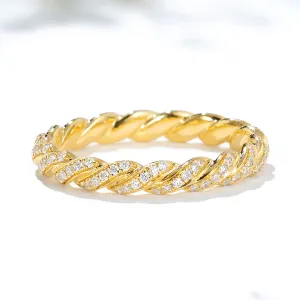 Eternity Twist Diamond Wedding Ring