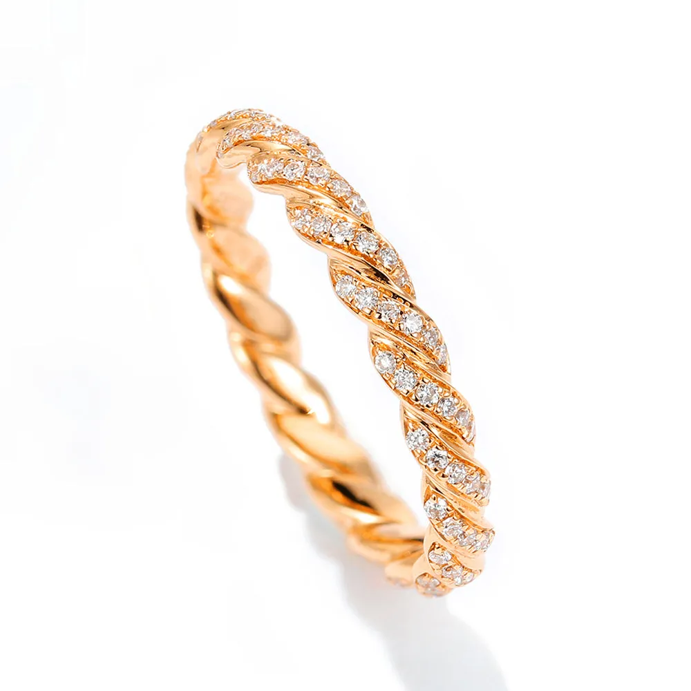 Eternity Twist Diamond Wedding Ring