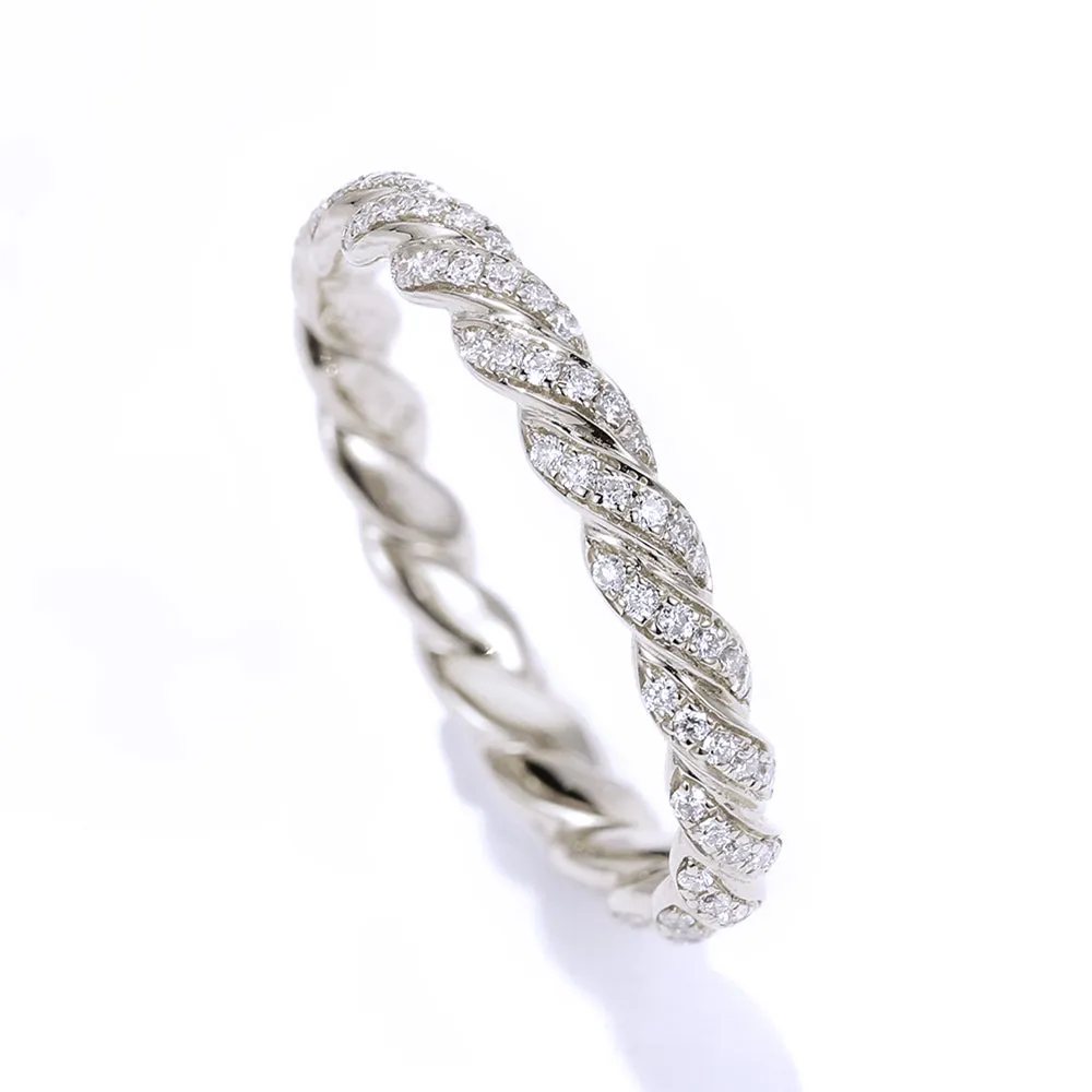 Eternity Twist Diamond Wedding Ring