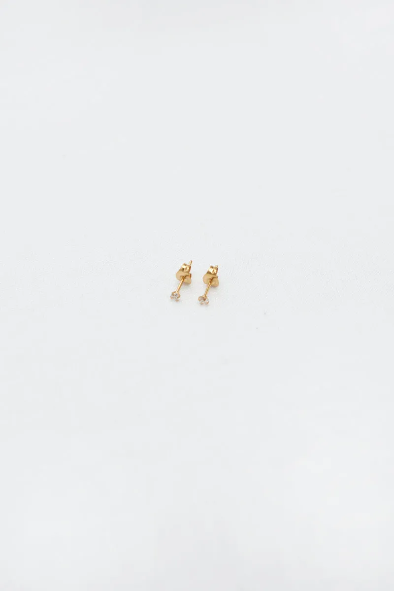 Extra Small Pin Diamante Earrings