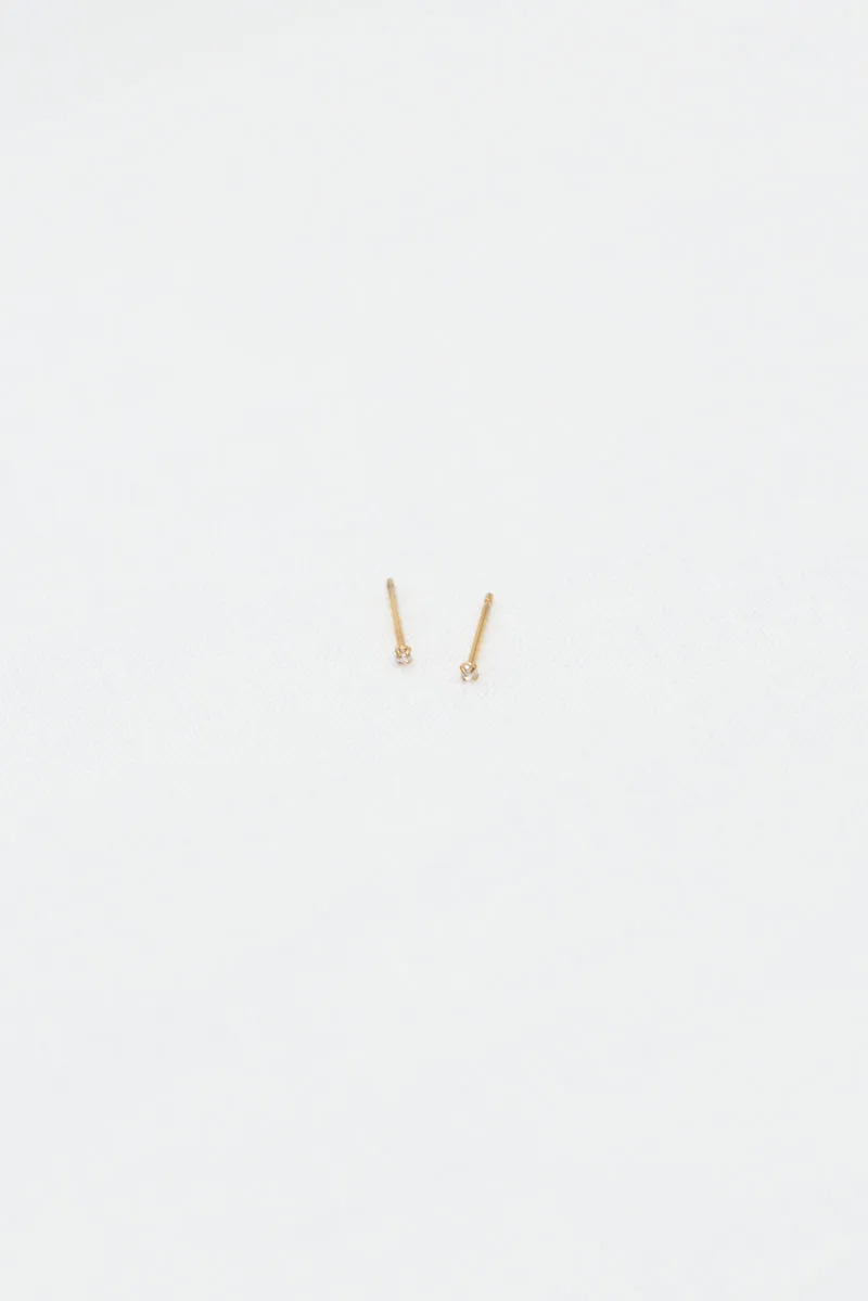 Extra Small Pin Diamante Earrings