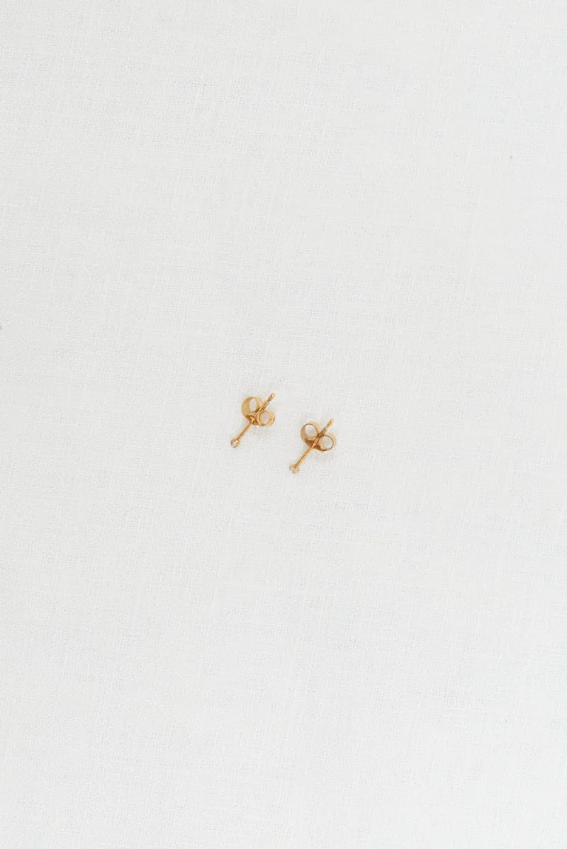Extra Small Pin Diamante Earrings