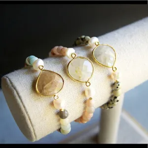Faceted Gemstone Stretch Bracelets