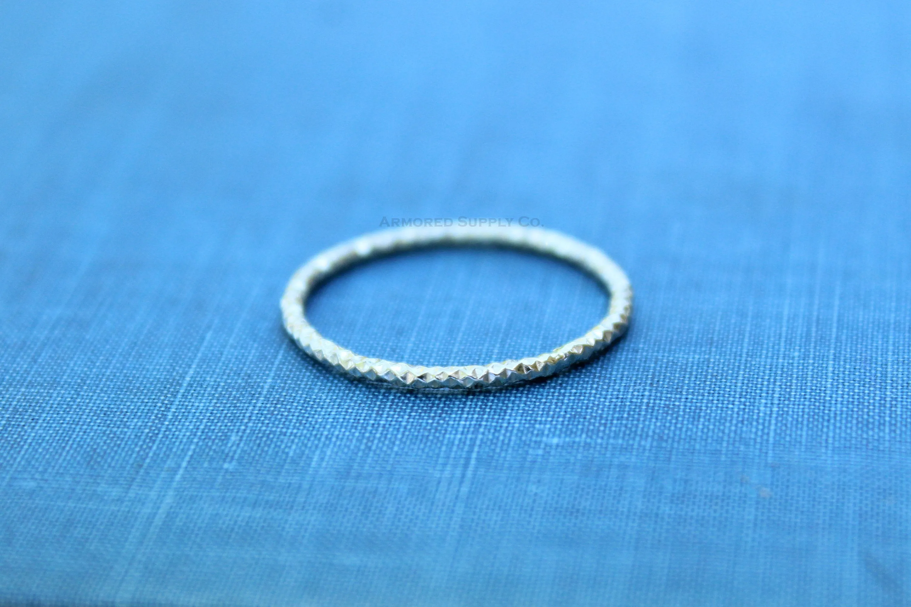 Faceted Stacking Ring - Choose Sterling Silver or Gold Filled