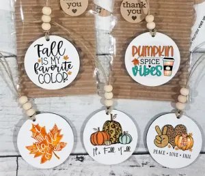 Fall Themed Car Charms - Wholesale