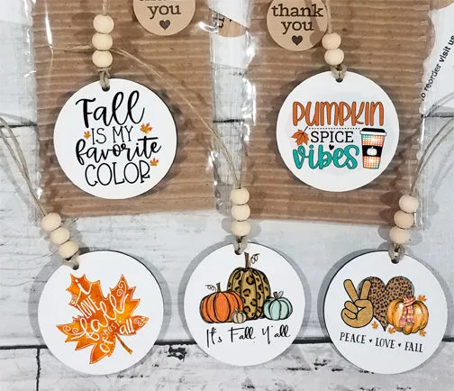 Fall Themed Car Charms - Wholesale