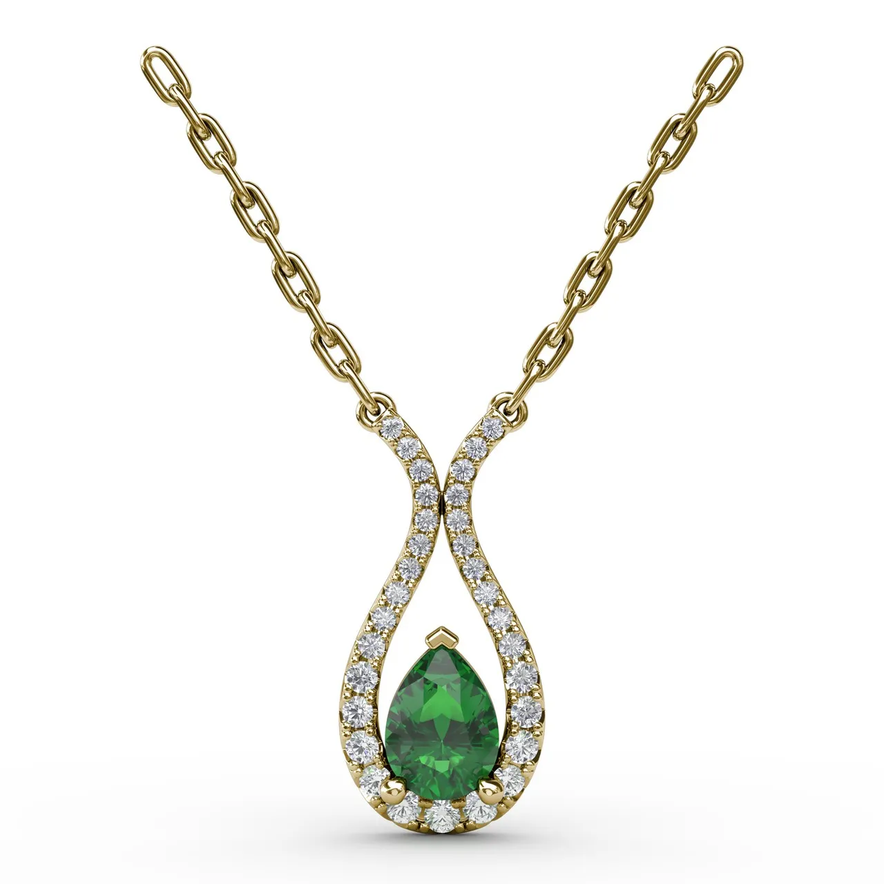 Feel The Love Emerald and Diamond Pendant