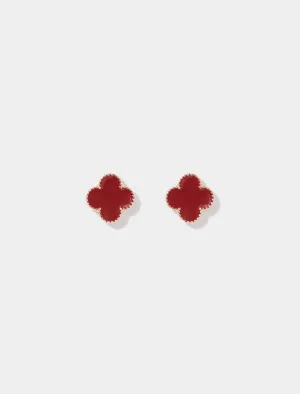 Fern Flower Stud Earrings