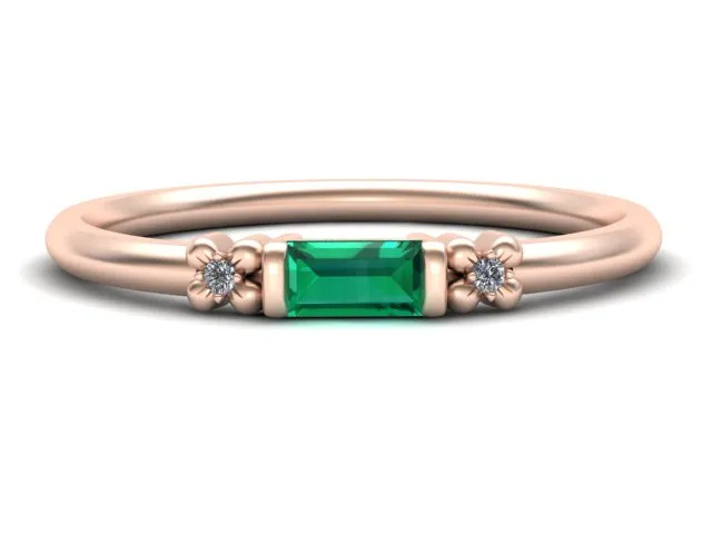 Flora Tiny Baguette Band