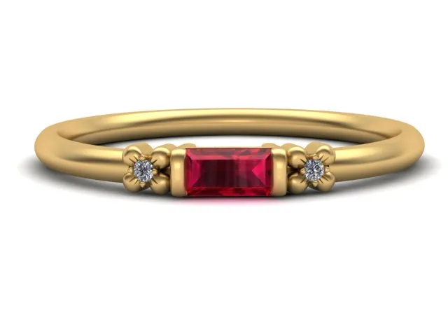 Flora Tiny Baguette Band