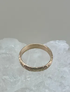Floral Gold Fill Band