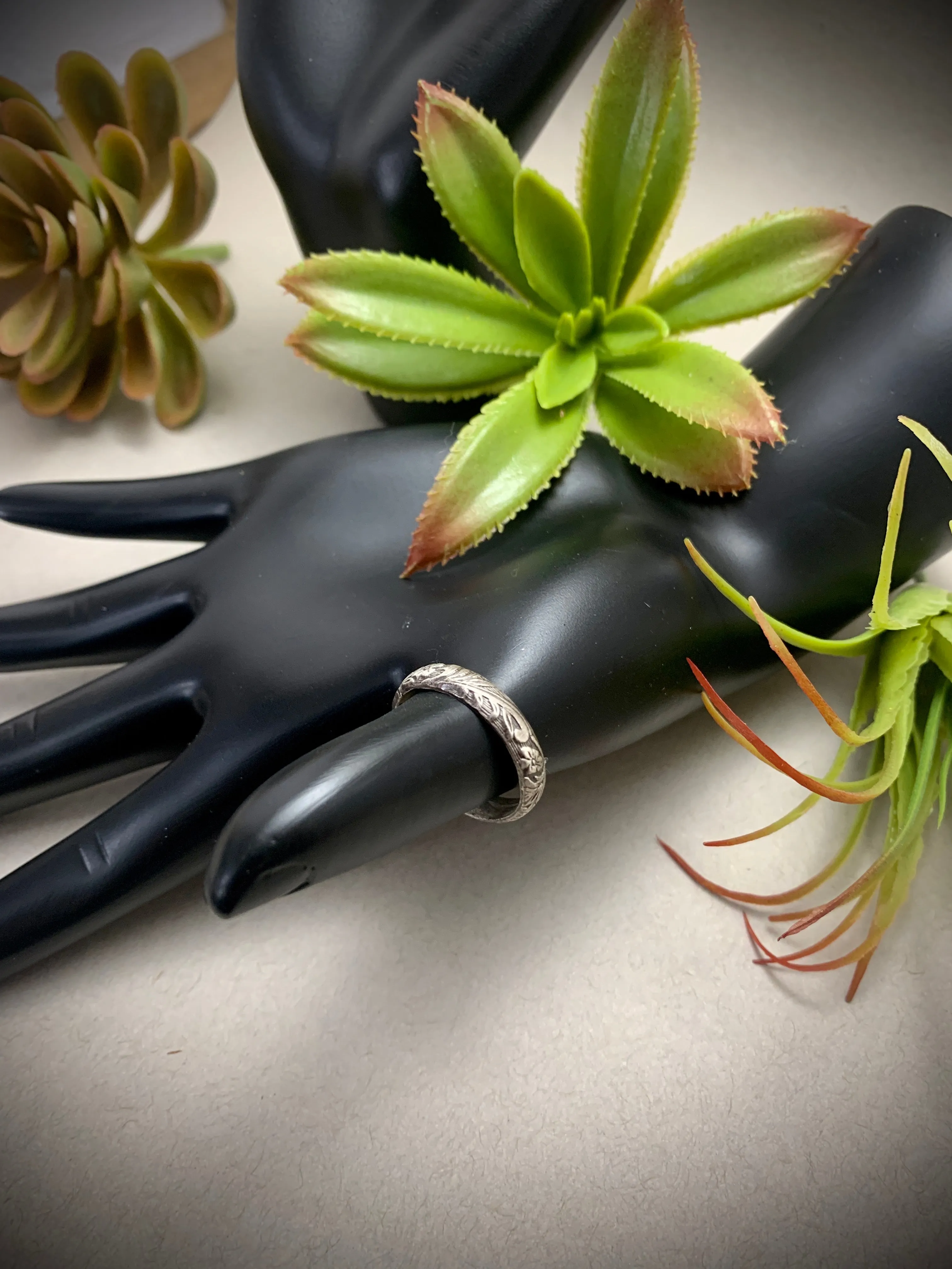 Floral Stacking Ring