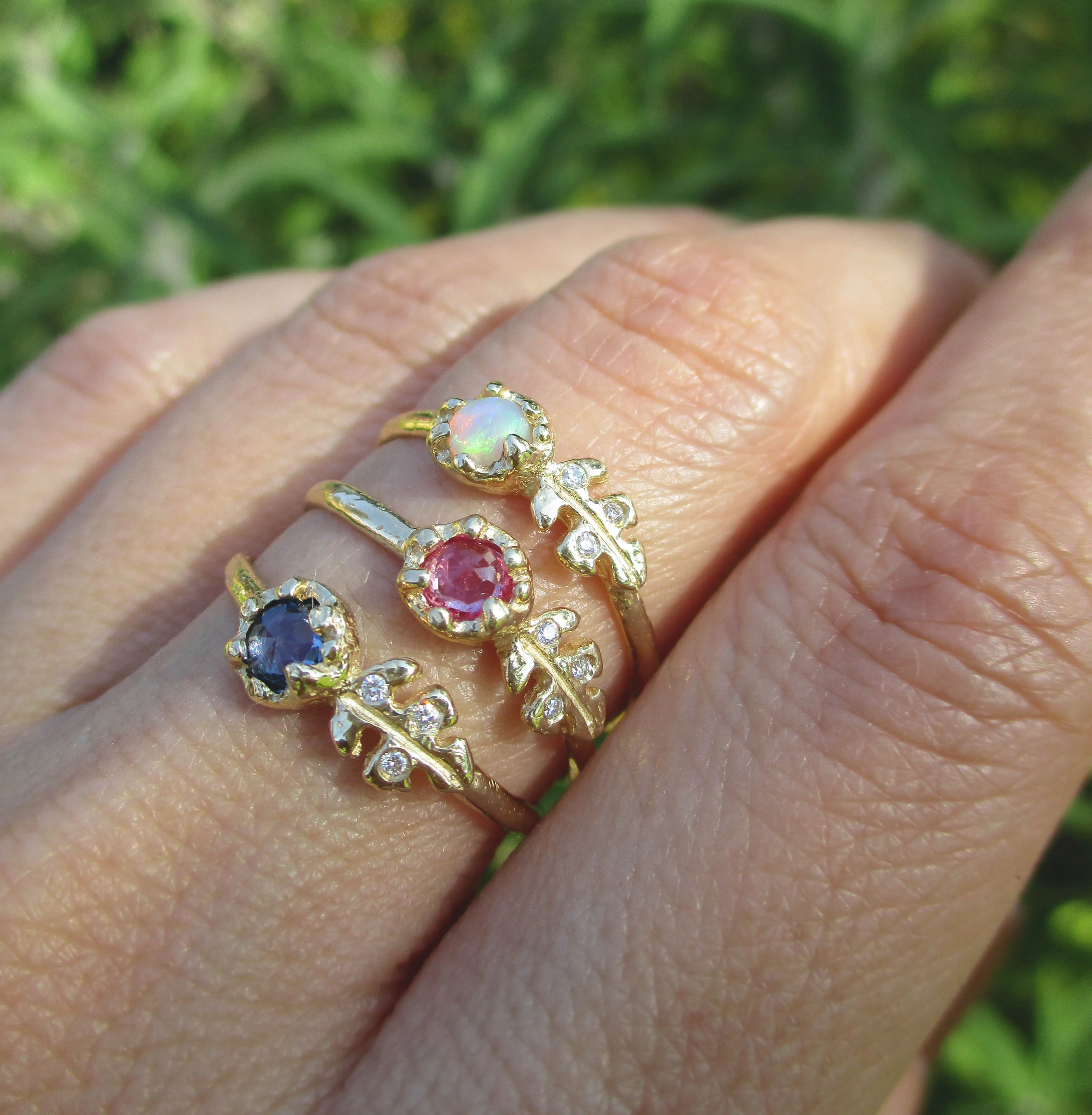 Floret Blue Sapphire Ring