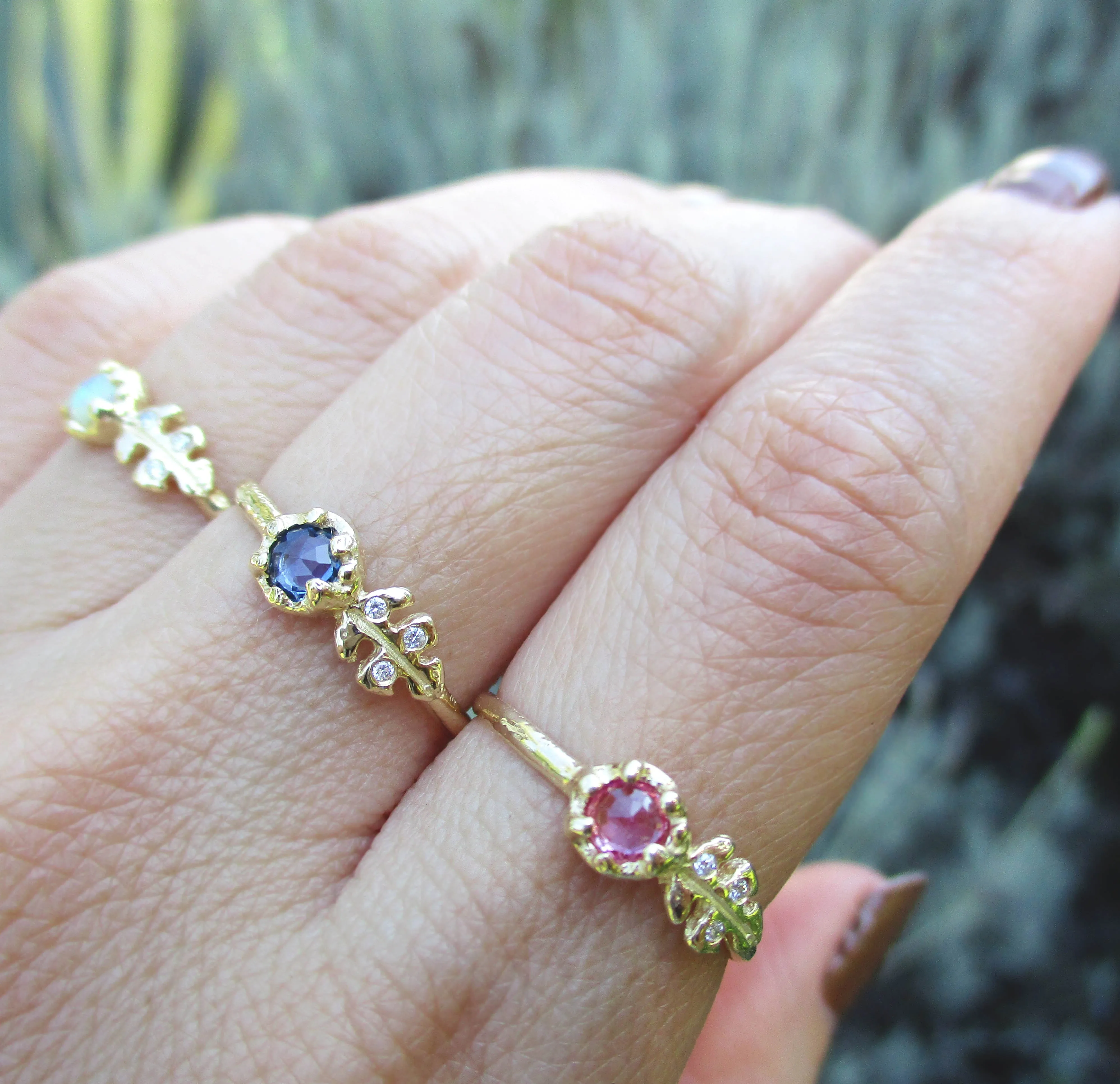 Floret Blue Sapphire Ring