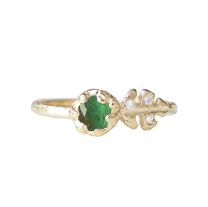 Floret Emerald Ring