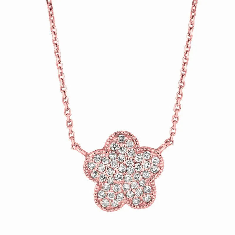 ‘FLOWER CLUSTER’ DIAMOND NECKLACE 14K GOLD (0.4 CTW)