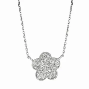 ‘FLOWER CLUSTER’ DIAMOND NECKLACE 14K GOLD (0.4 CTW)
