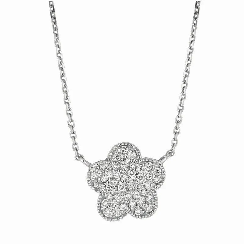 ‘FLOWER CLUSTER’ DIAMOND NECKLACE 14K GOLD (0.4 CTW)