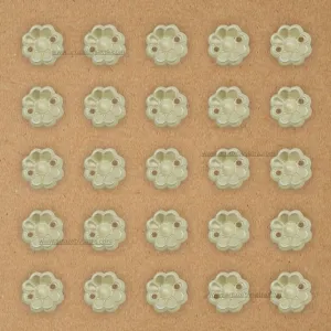 Flower Shape Half Pearl Beads | Size : 9mm | 2 Hole | PC44