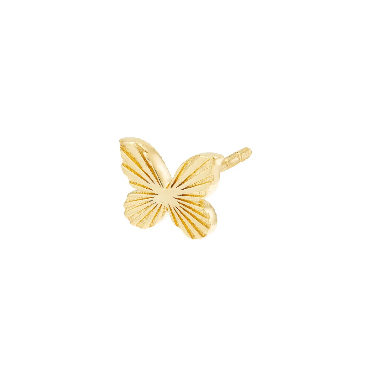 Fluted Butterfly Micro Stud Earrings