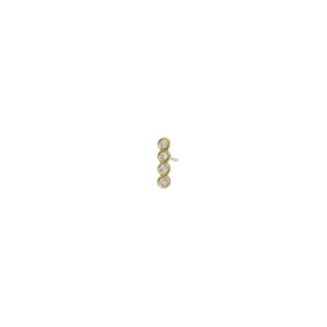 Four Bezel Diamond Post Earring
