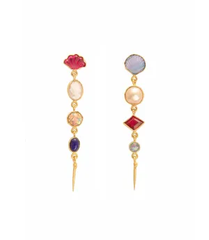 four charm victorian drop earrings - assorted