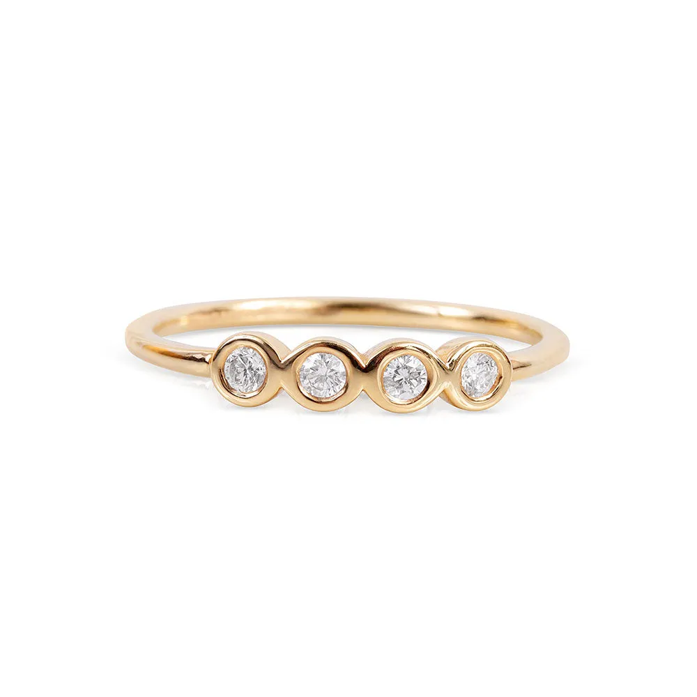 FOUR DIAMOND STACKING RING