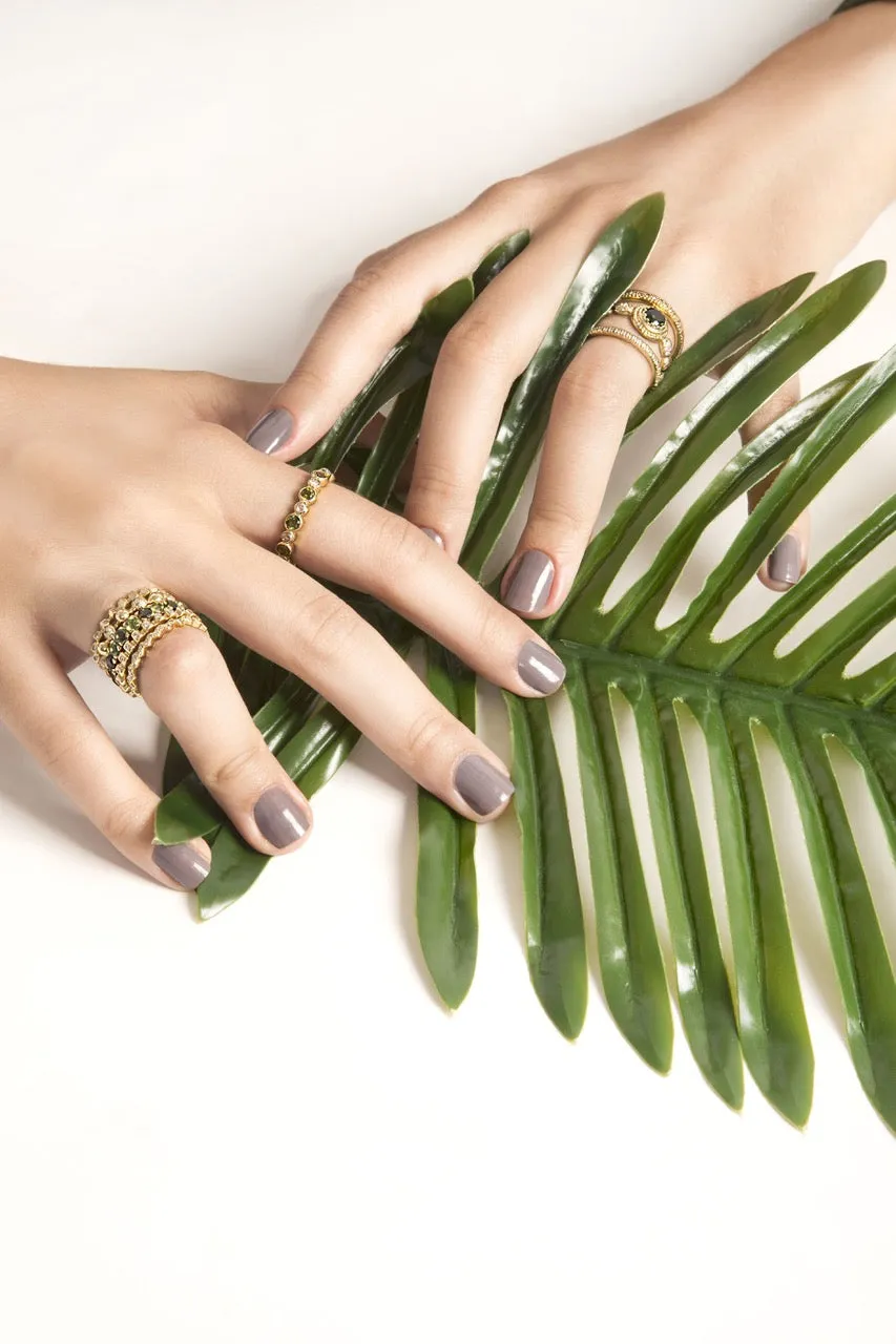 Freestyle Ring with Green Tourmalines