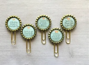 Friend Themed Planner Clips, Set of 5