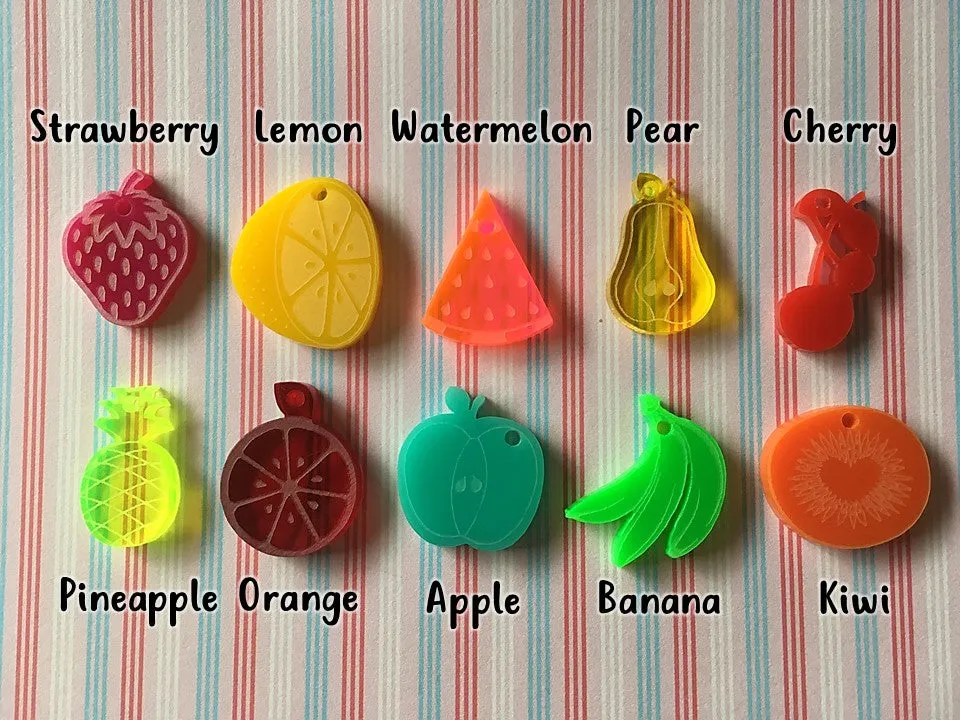 Fruit Charms / 10 Pieces, 20mm
