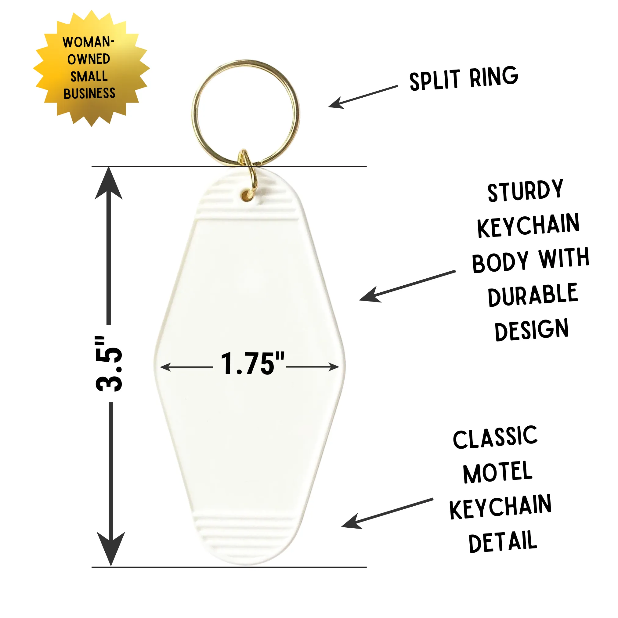 Fuck Your Glass Ceiling Feminist Motel Style Keychain in Blu