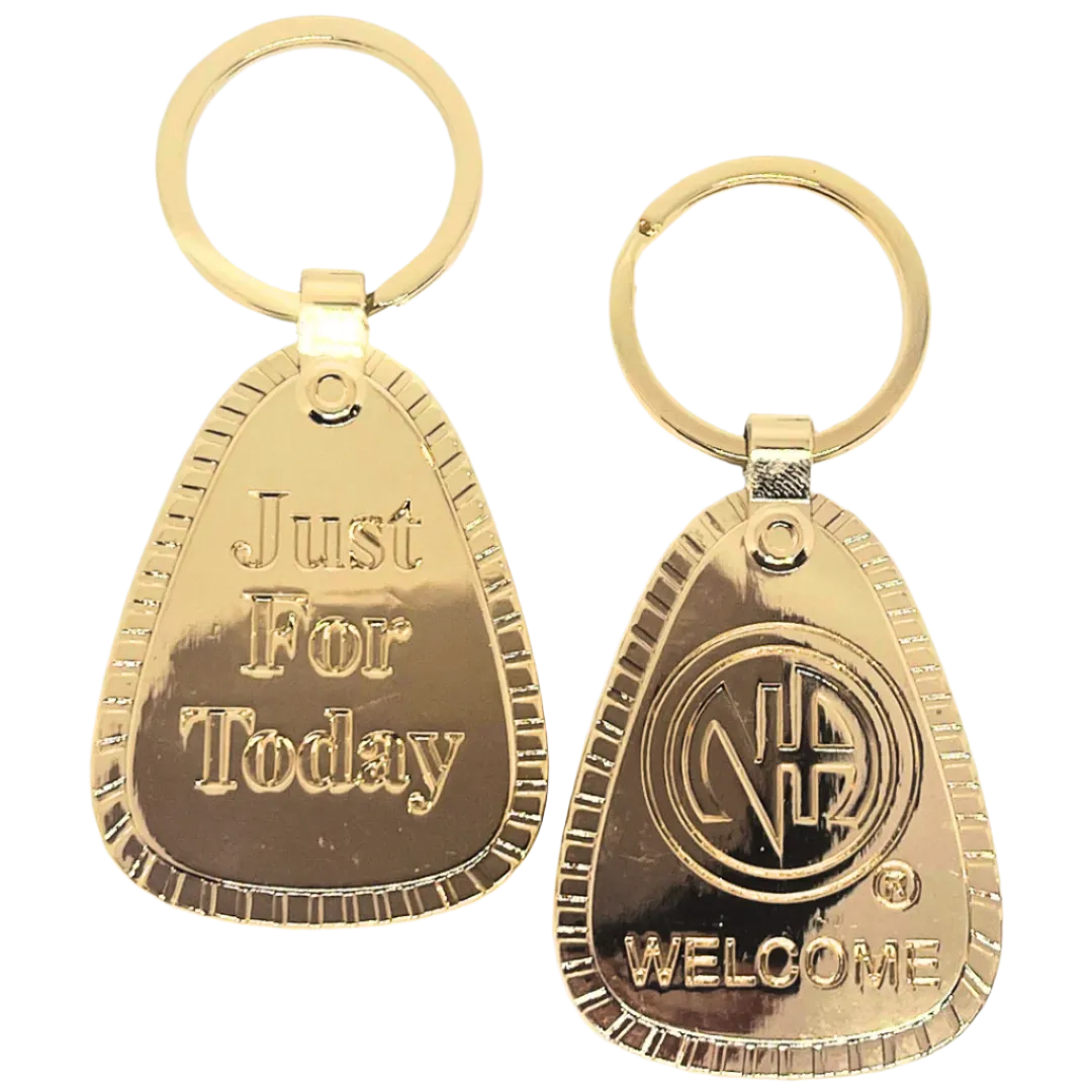 G043. Key Chain: NA Gold Metal