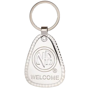 G044. Key Chain: NA Silver Metal