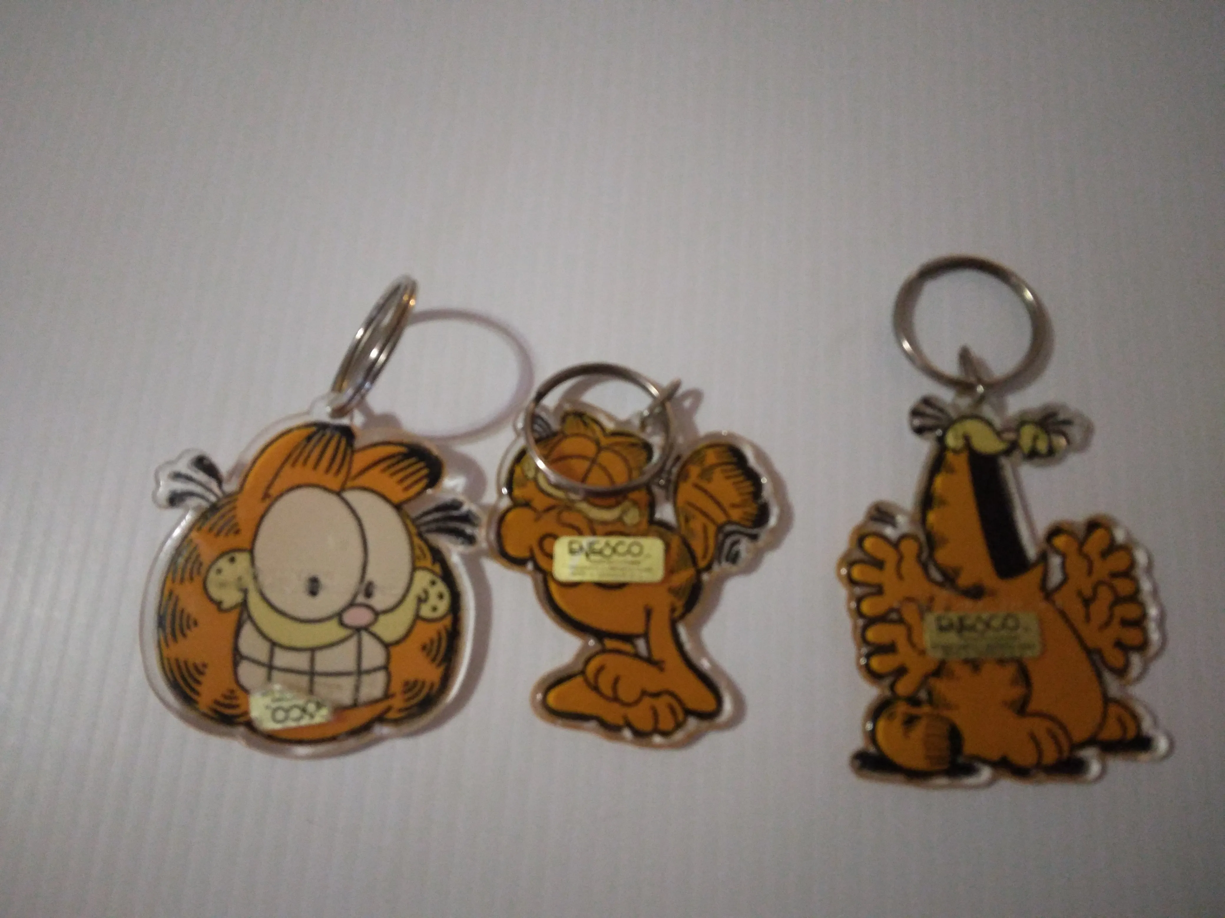 Garfield Keychains Lot of 3