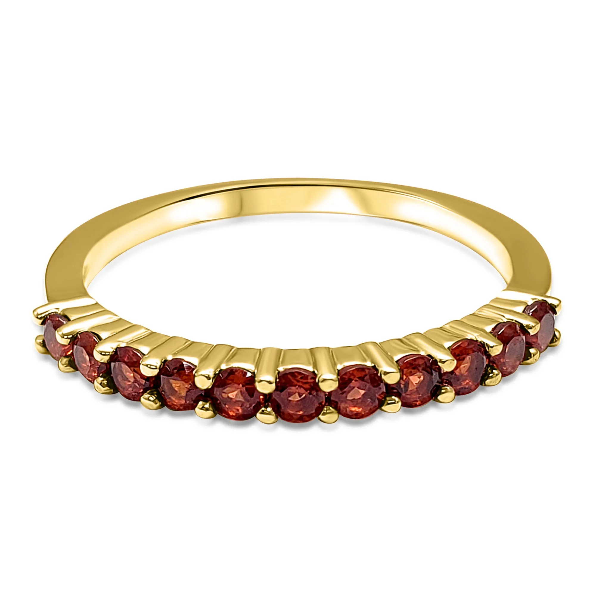 Garnet Gemstone Ring 14k Solid Rose Gold 14k Yellow Gold Gold 14k White Gold January Birthstone Zodiac Micro Pave Band