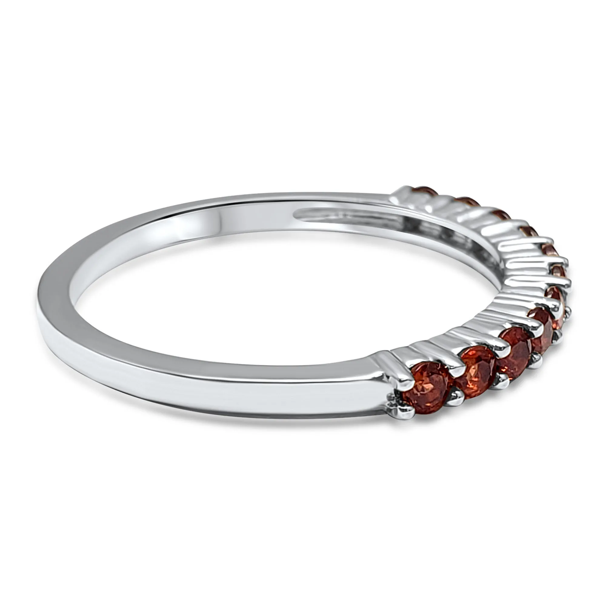 Garnet Gemstone Ring 14k Solid Rose Gold 14k Yellow Gold Gold 14k White Gold January Birthstone Zodiac Micro Pave Band