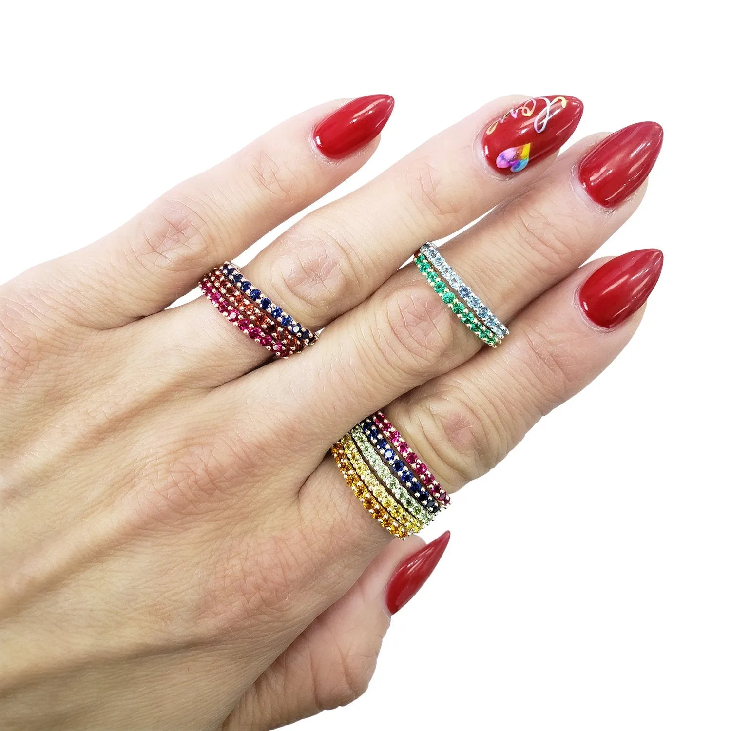 Garnet Gemstone Ring 14k Solid Rose Gold 14k Yellow Gold Gold 14k White Gold January Birthstone Zodiac Micro Pave Band