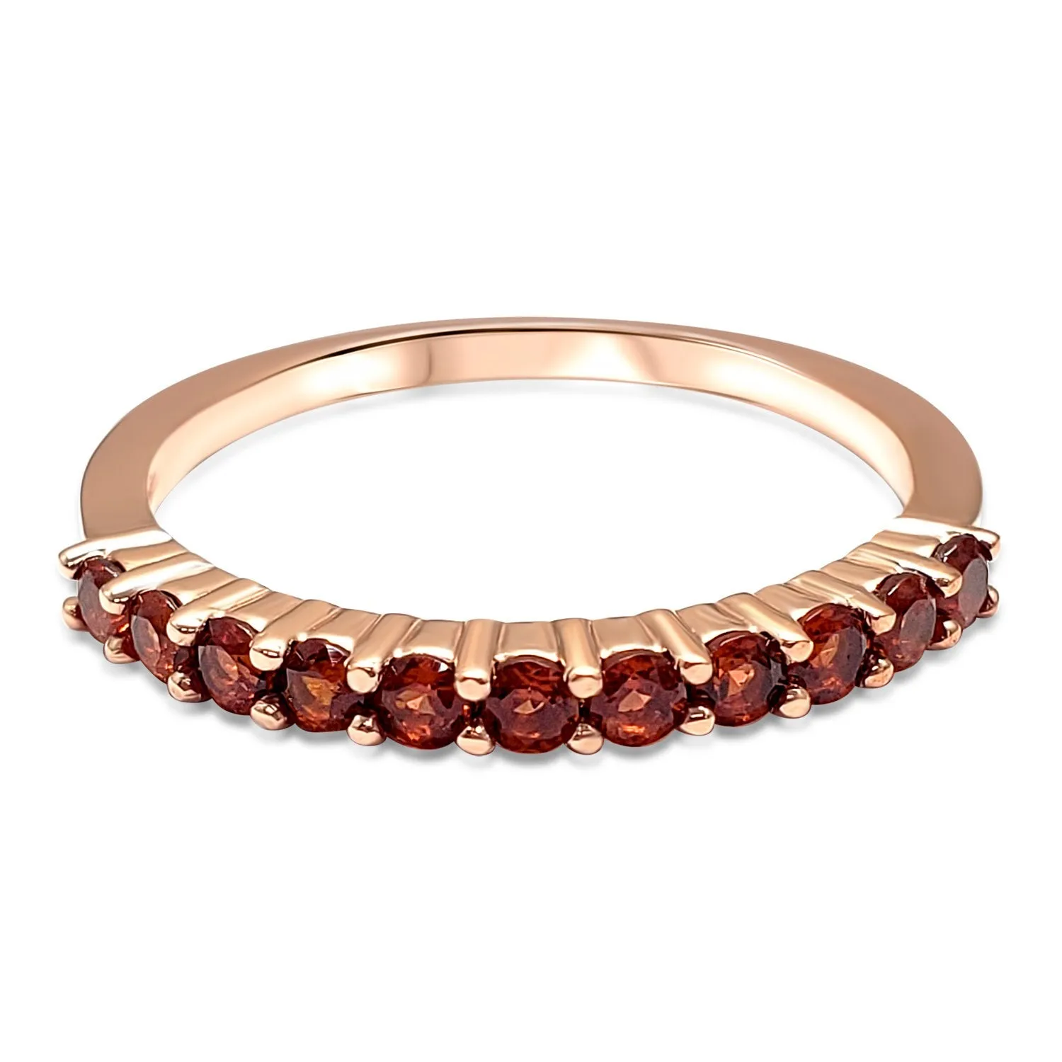 Garnet Gemstone Ring 14k Solid Rose Gold 14k Yellow Gold Gold 14k White Gold January Birthstone Zodiac Micro Pave Band