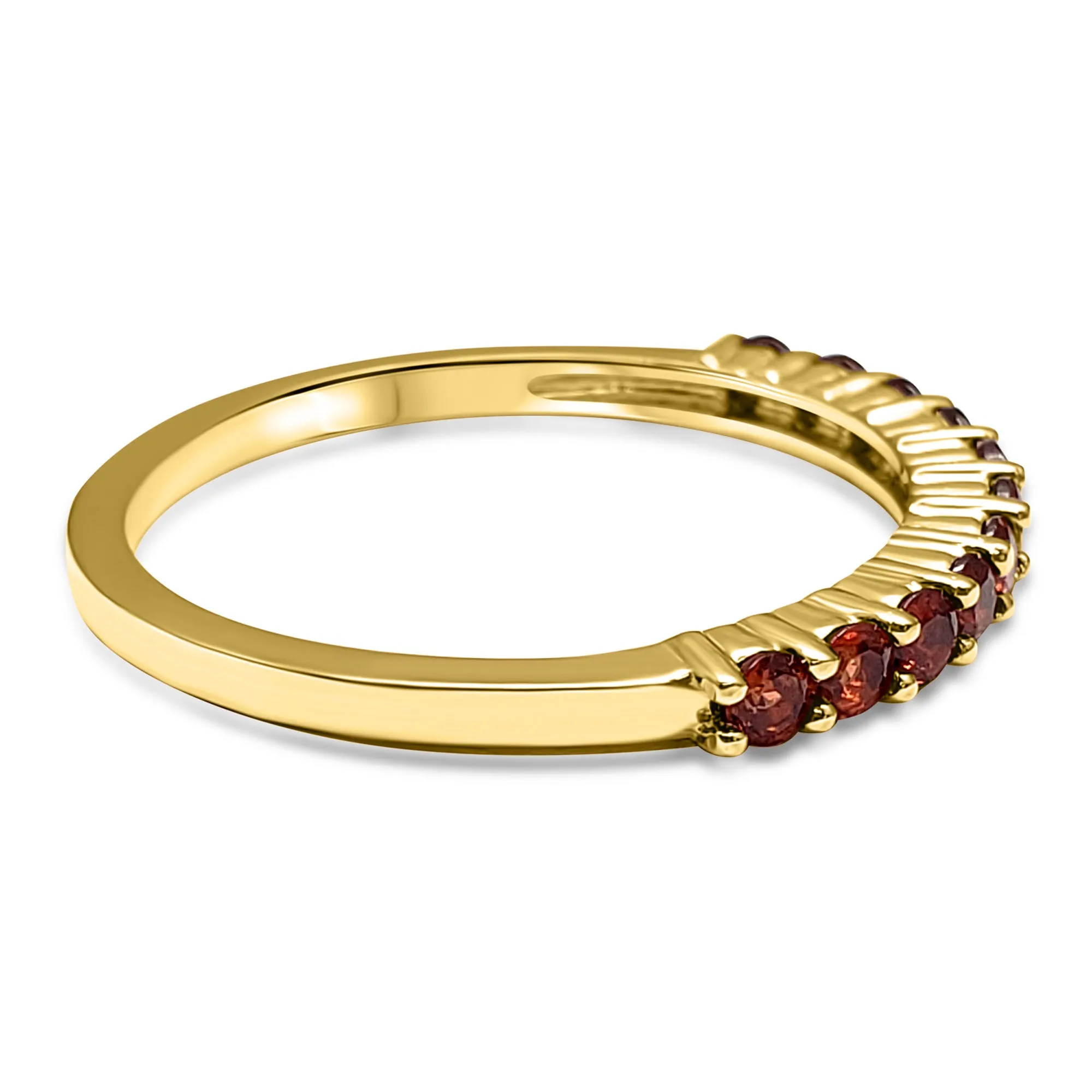 Garnet Gemstone Ring 14k Solid Rose Gold 14k Yellow Gold Gold 14k White Gold January Birthstone Zodiac Micro Pave Band