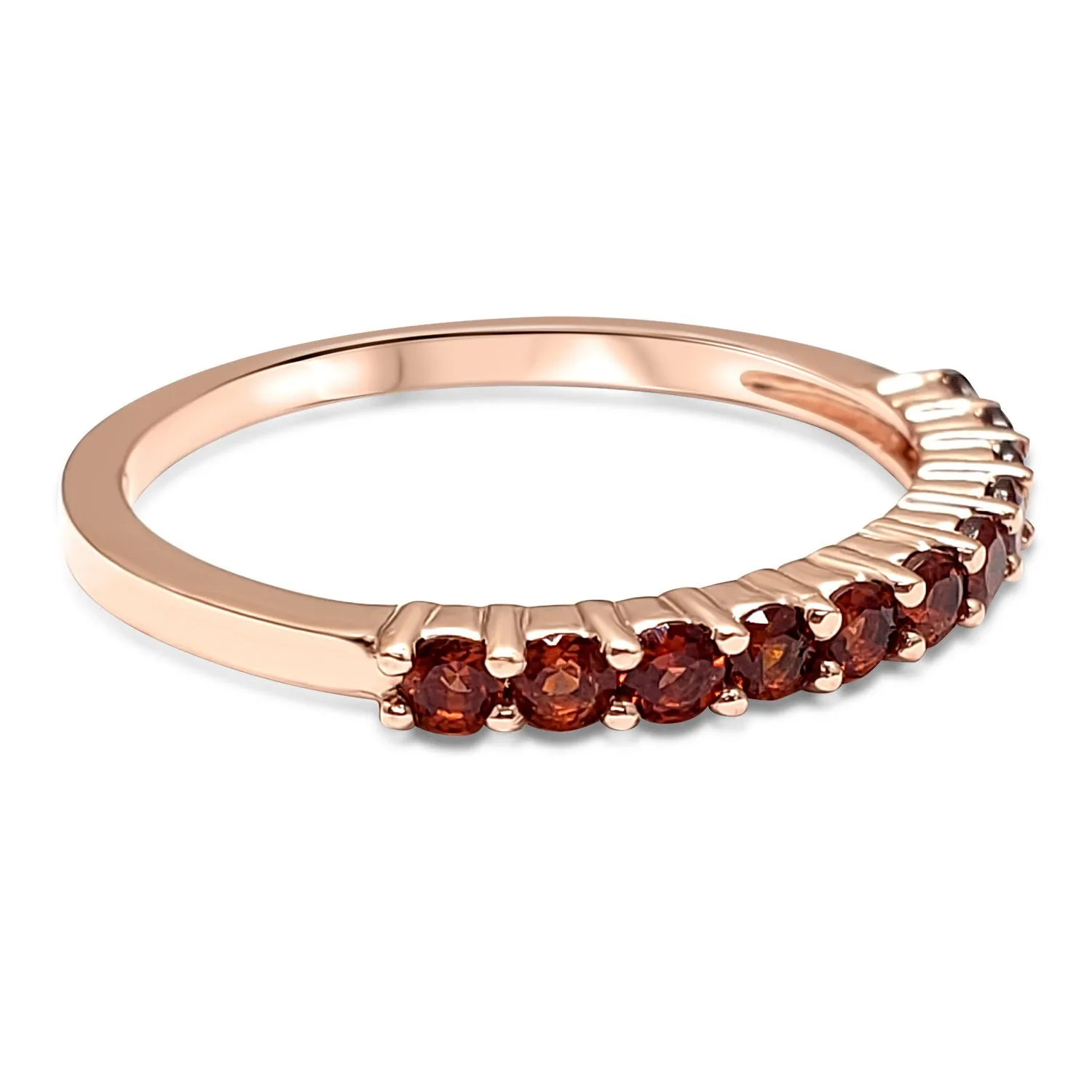 Garnet Gemstone Ring 14k Solid Rose Gold 14k Yellow Gold Gold 14k White Gold January Birthstone Zodiac Micro Pave Band