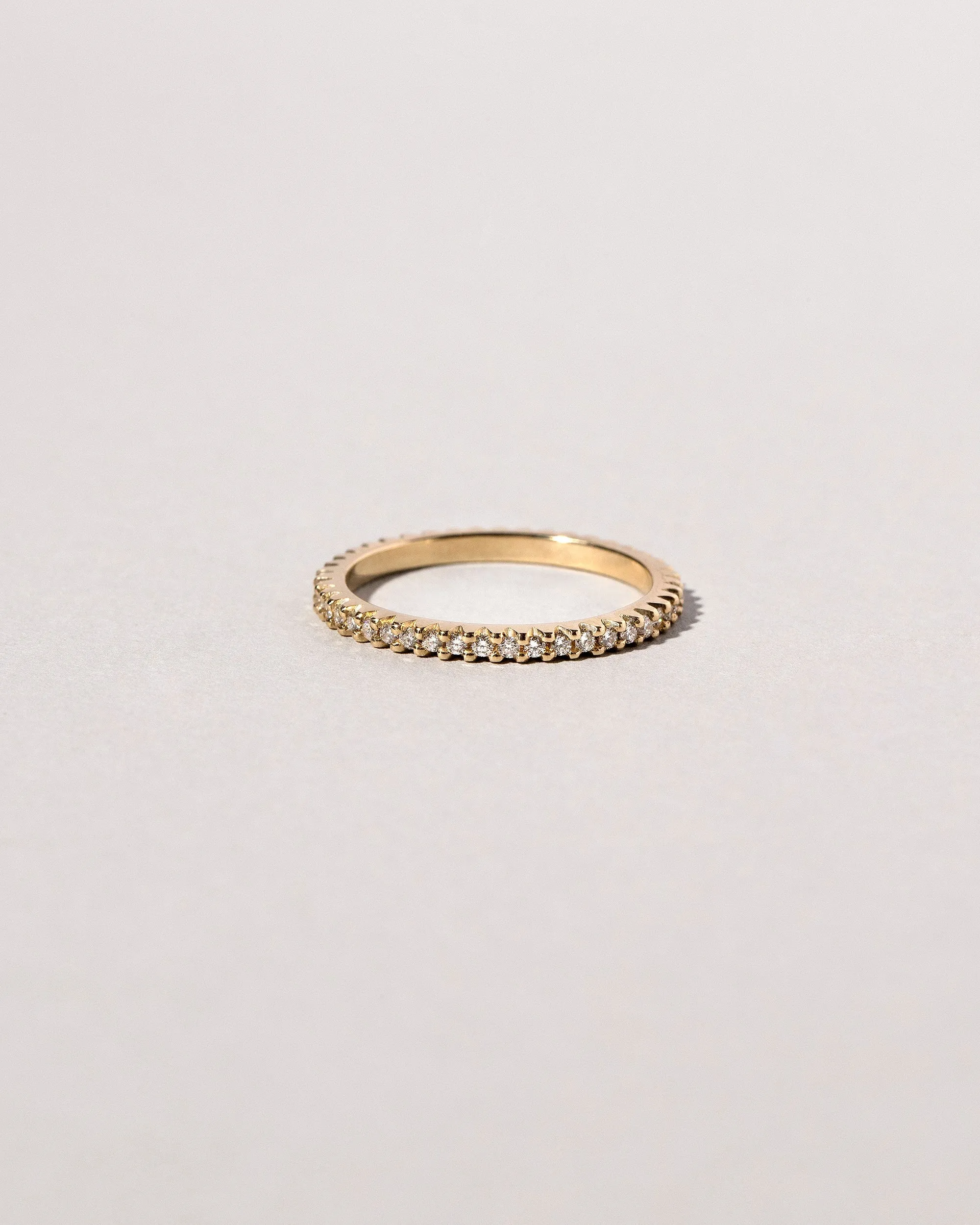 Gear Edge Band in 14k Yellow Gold with White Diamond - sz6.5 x Vault