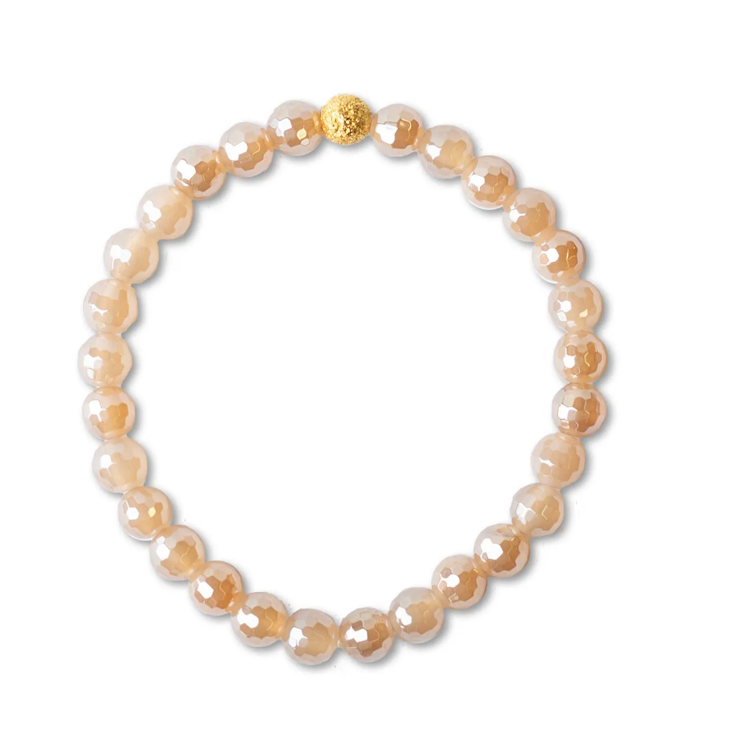 Gemstone Bracelet-Copper Agate, 6mm