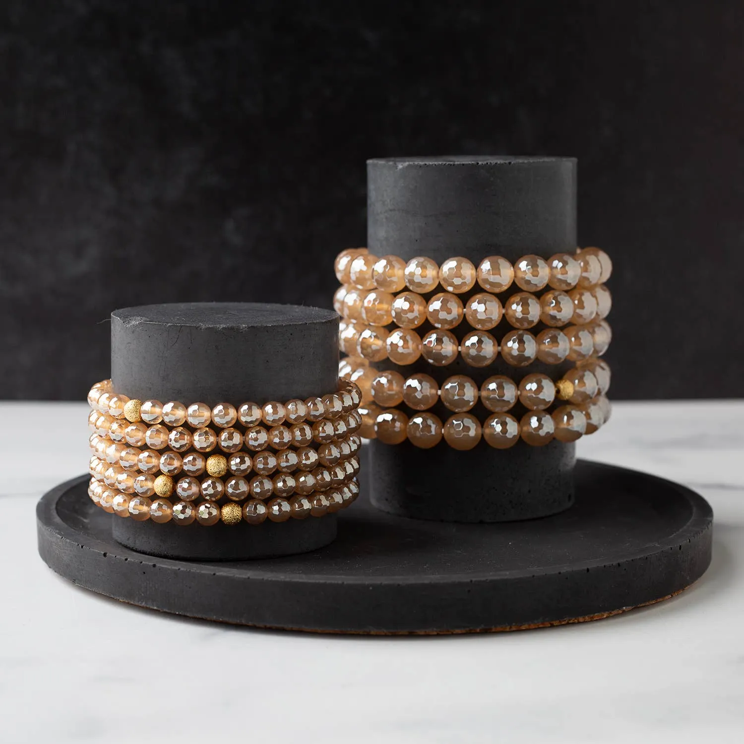 Gemstone Bracelet-Copper Agate, 6mm